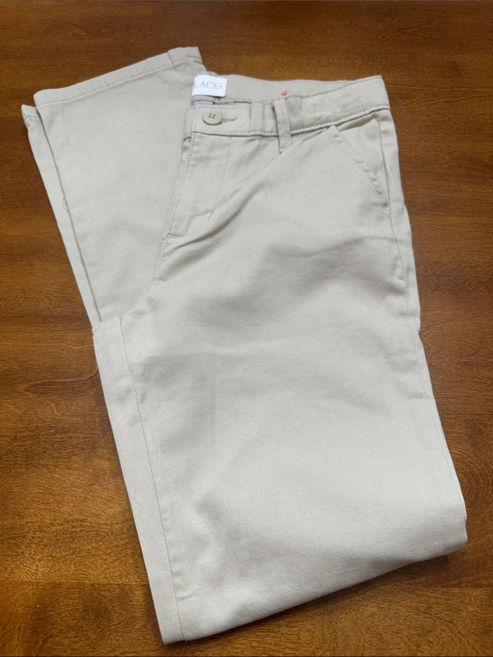 The Children’s Place Girls Khaki Uniform Pants Ajustable Waist Size 12 NWOT